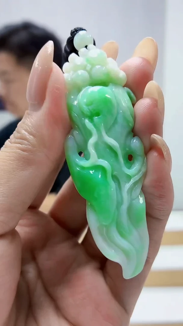 未镶嵌定制翡翠4917MM-毛货挂件65