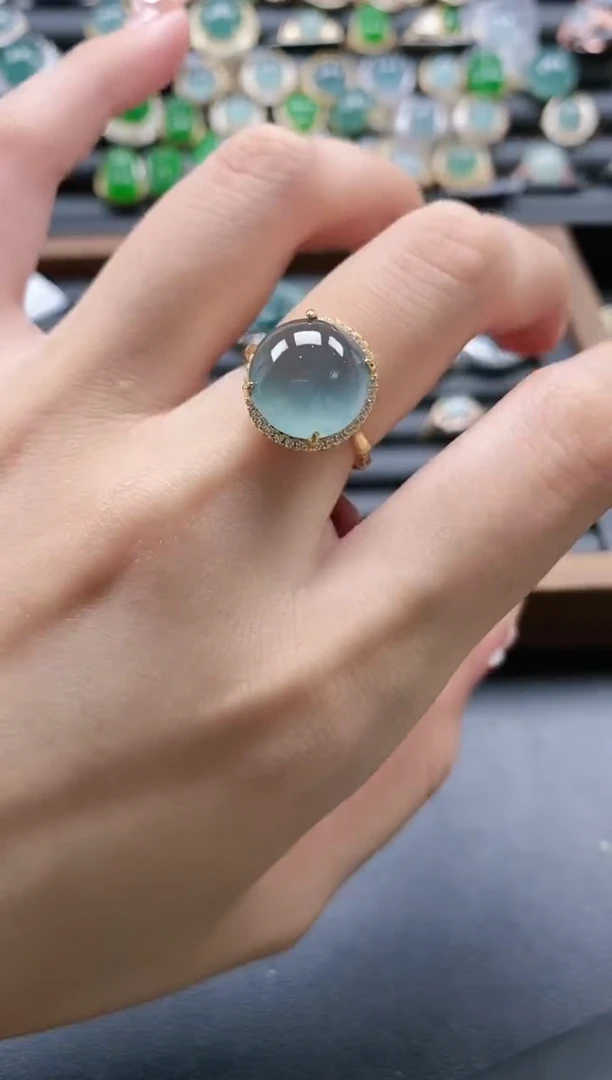 【闪购商品】翡翠戒指银S925镶嵌51511