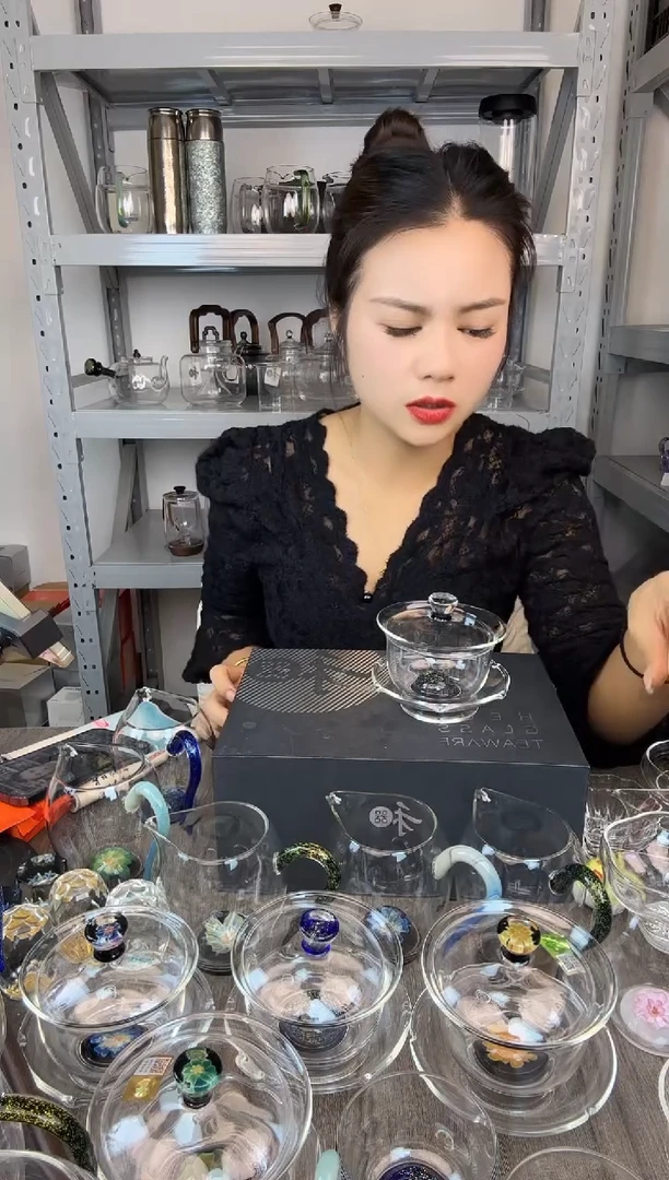 ?****?禾器 黑星空盖碗 孤品