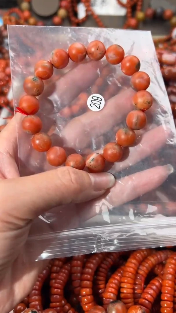 南红玛瑙未镶嵌手串11+