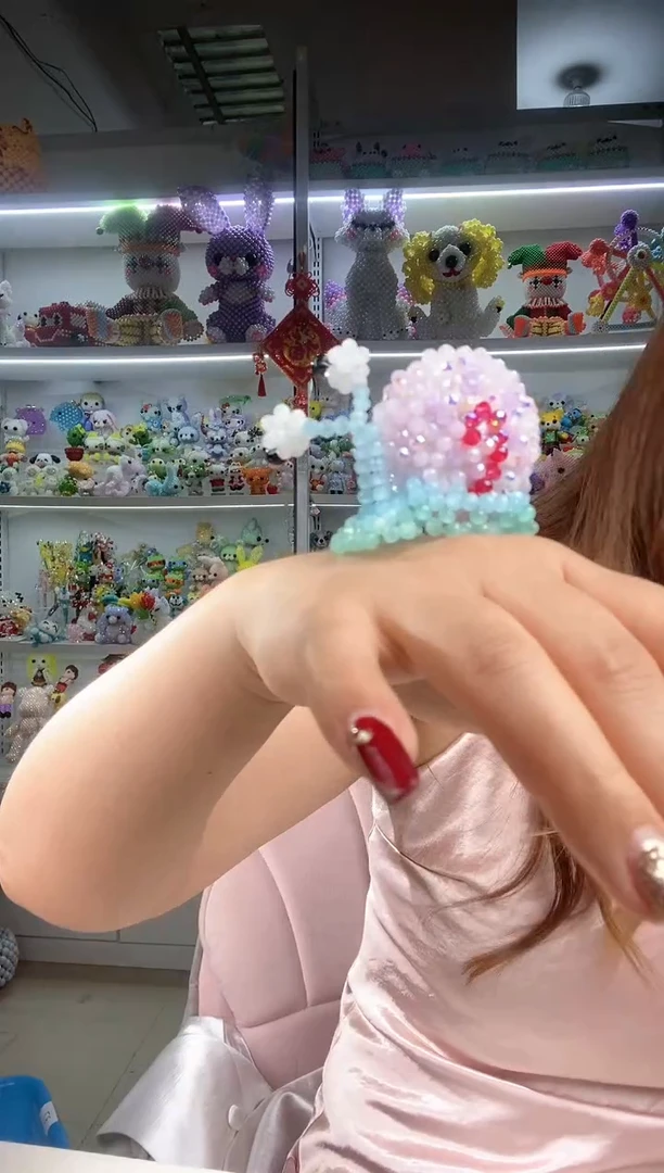 玻璃3007卡4水晶蜗牛材料包1套 摆件