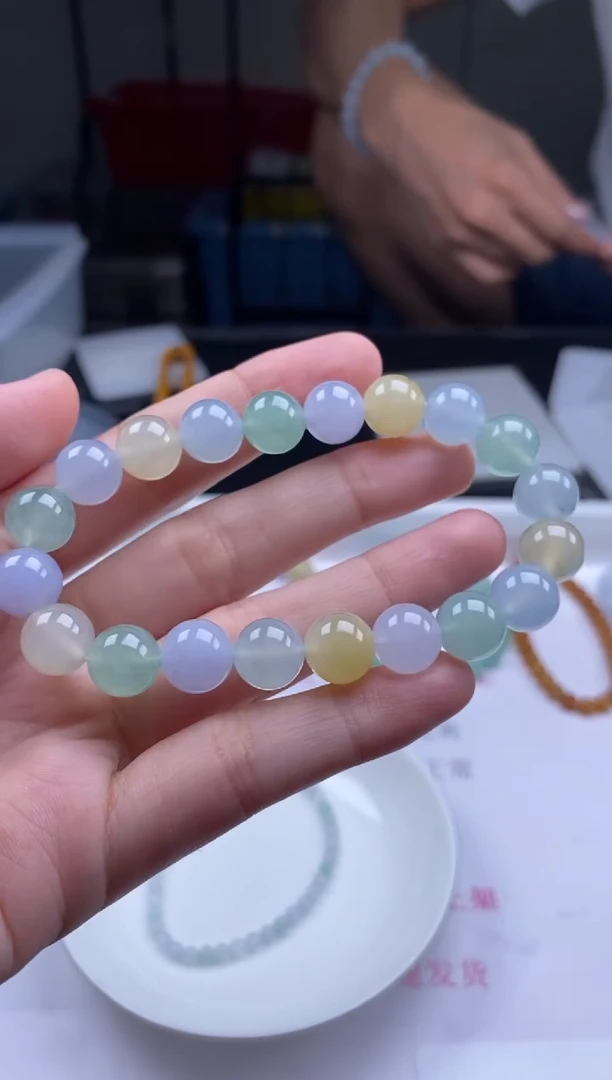 未镶嵌1定制翡翠H***o贞城散珠批发DIY编制