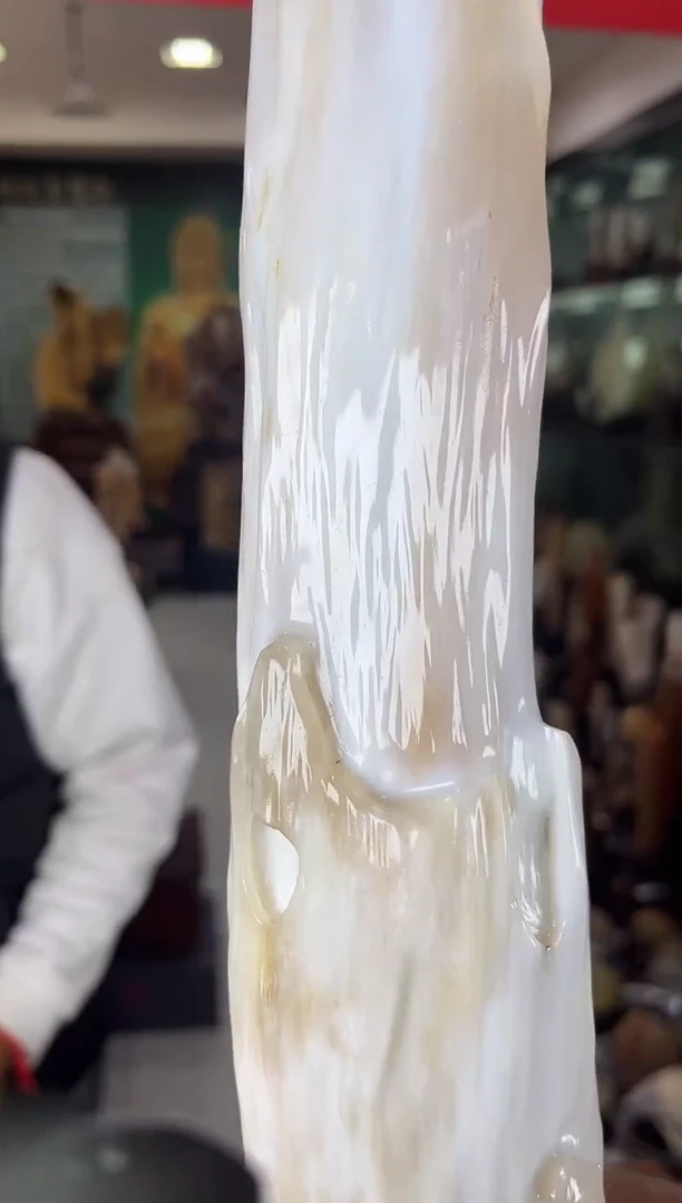 缅甸天然树化玉摆件