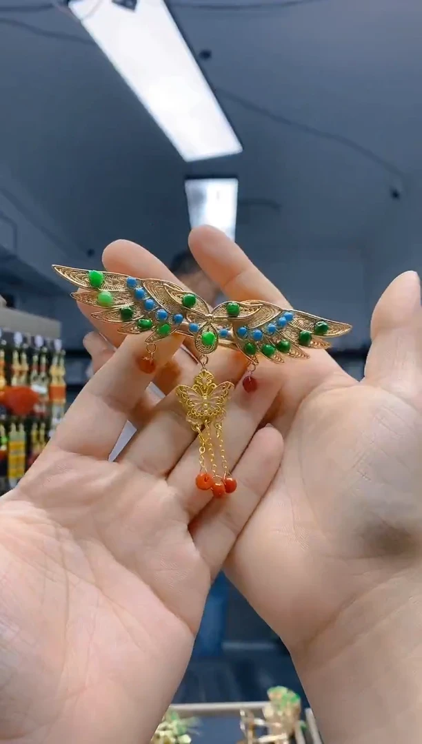 【闪购商品】翡翠耳饰合金328翡翠发簪