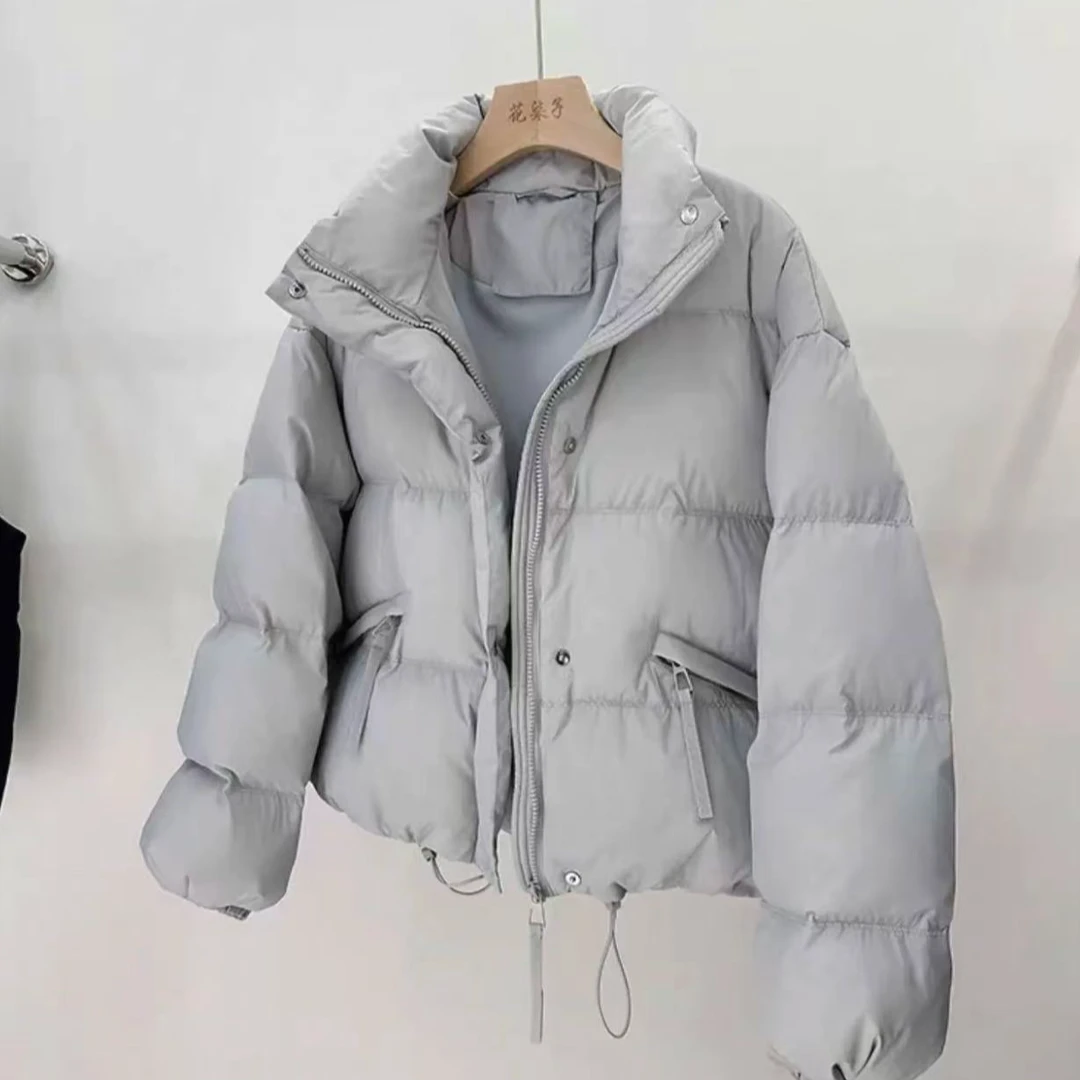 2025新款白鸭绒羽绒服女短款小个子甜美清新冬季时尚