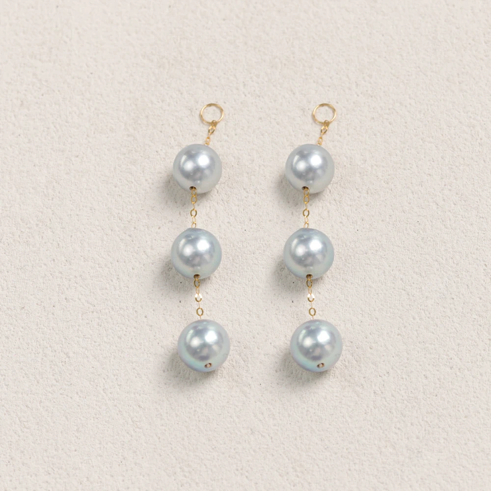 【叭哒不惑】18K金7-8mmAkoya海水珍珠吊坠 长约4.5cm 多样性发一