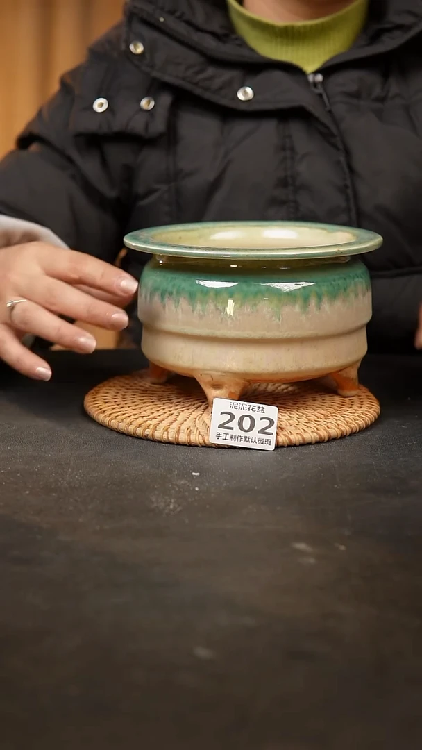 【闪购商品】瓷片202泥泥手工花盆