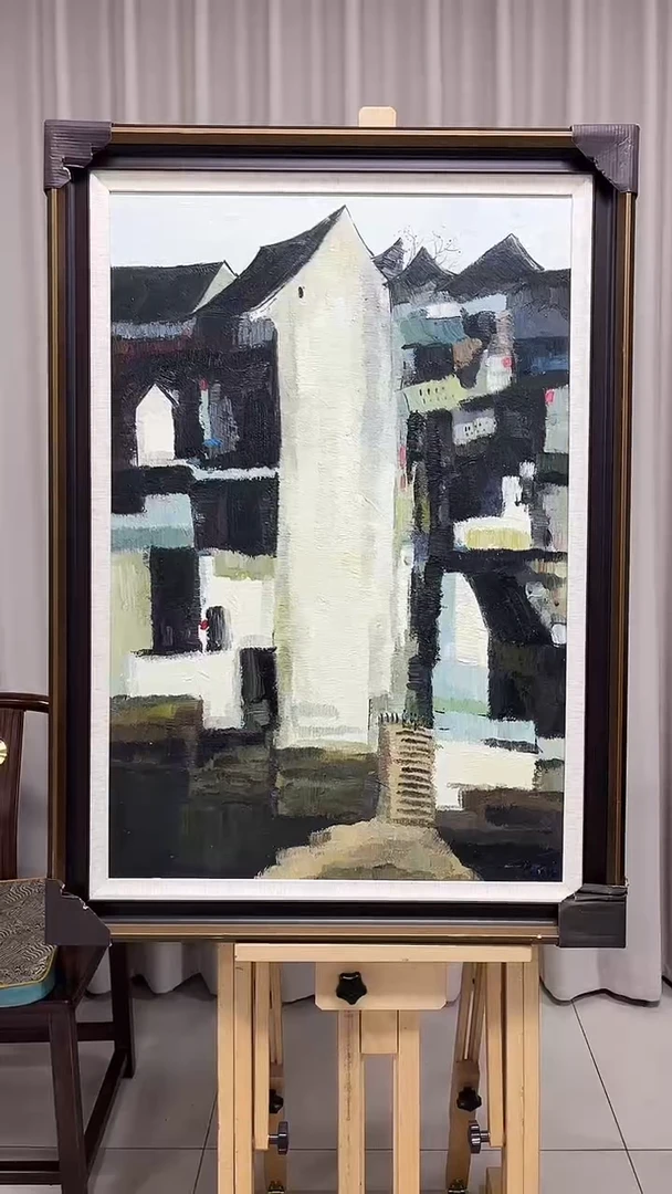 油画陶宗健-60x90-抽象-带框