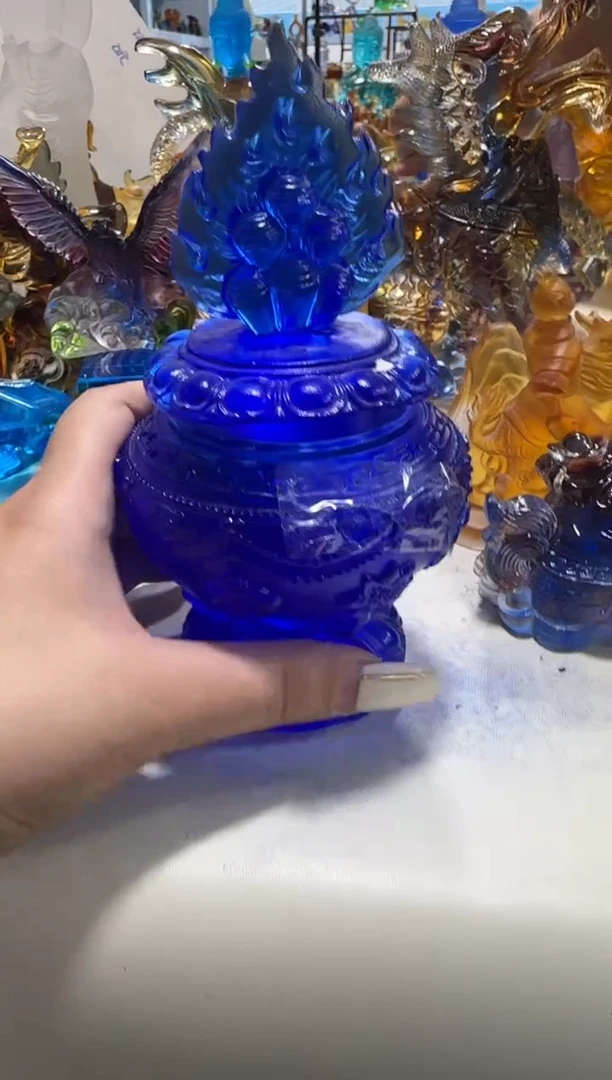 手工艺品琉璃525微瑕纯手工琉璃假一罚十