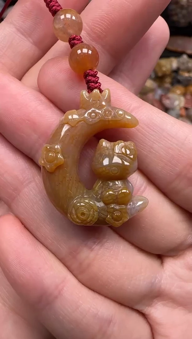 硅化珊瑚（珊瑚玉）未镶嵌颈饰215