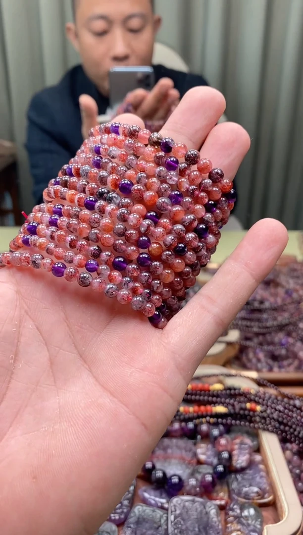 未镶嵌手串水晶超七手串  多样性发一