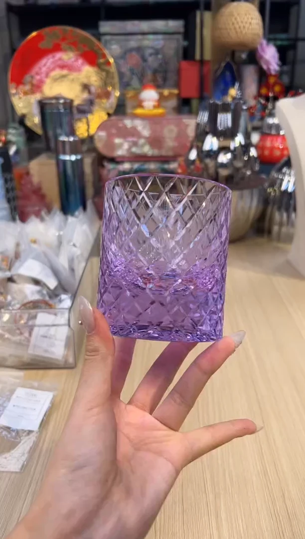 263切子（紫色网格）