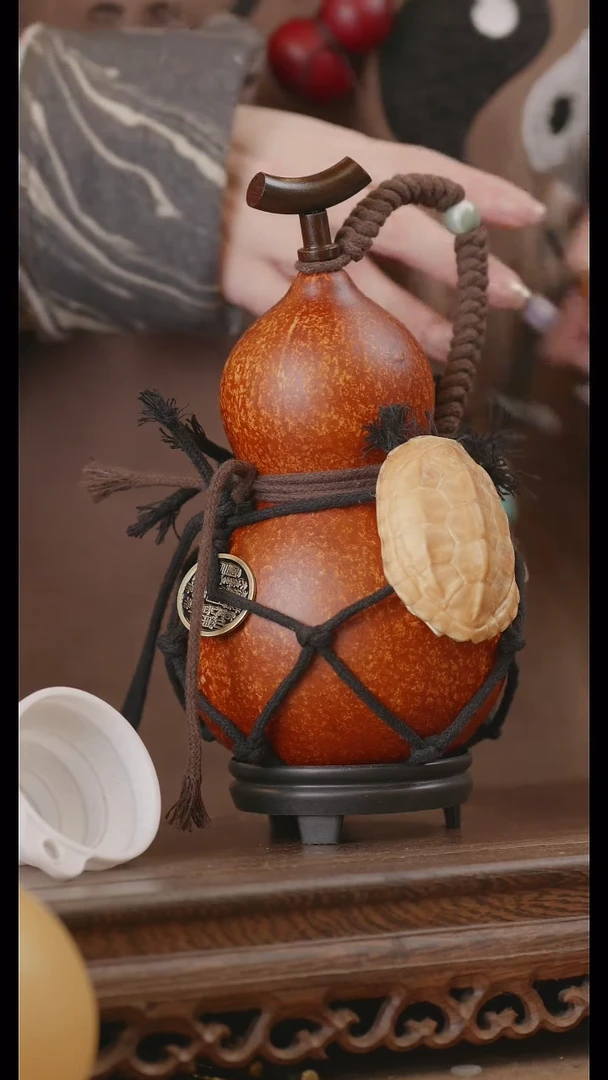 【闪购商品】152号精品天然大漆工艺防渗内胆酒葫芦~