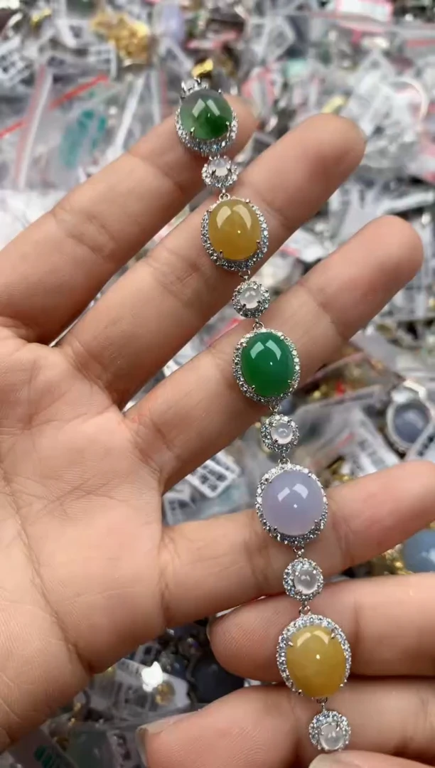 银S925镶嵌戒指翡翠111-----10