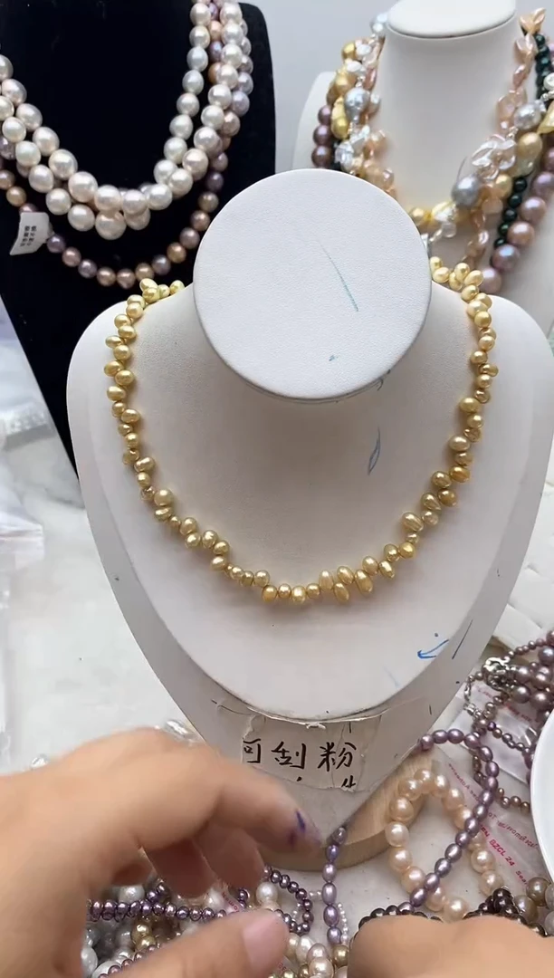 【闪购商品】淡水珍珠颈饰钛钢152