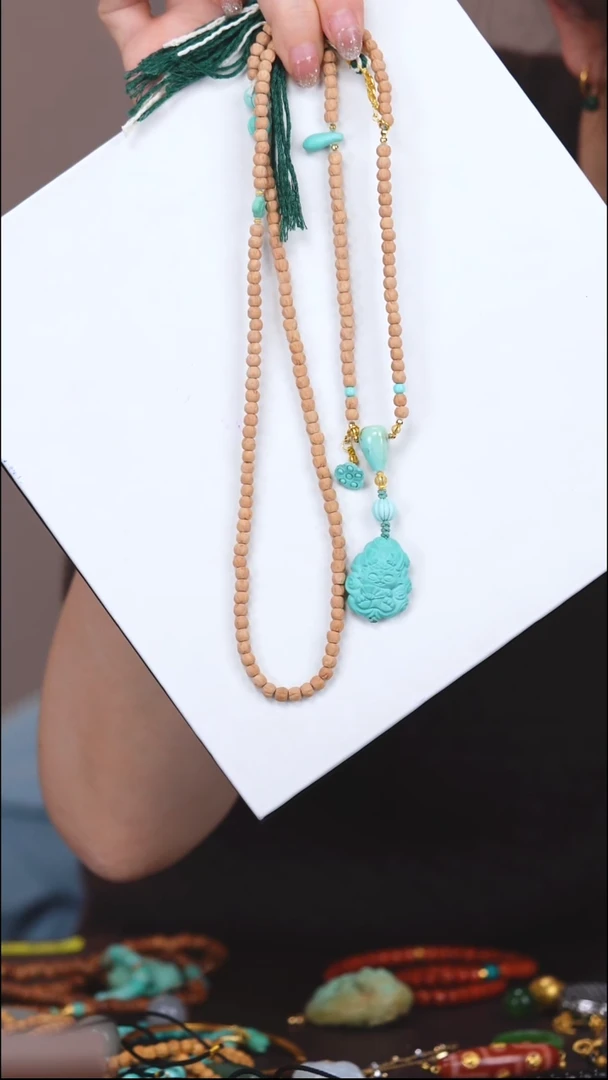 未镶嵌绿松石项链1