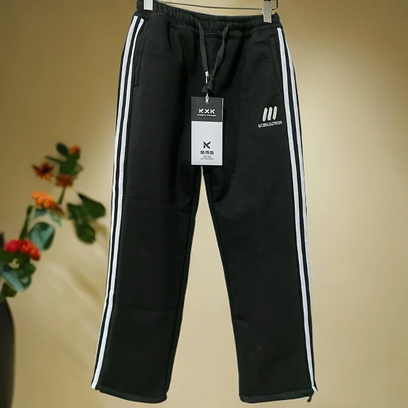 【88701-黑色】青少年加绒休闲运动裤