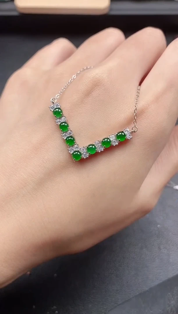 翡翠戒指银S925镶嵌5151-20