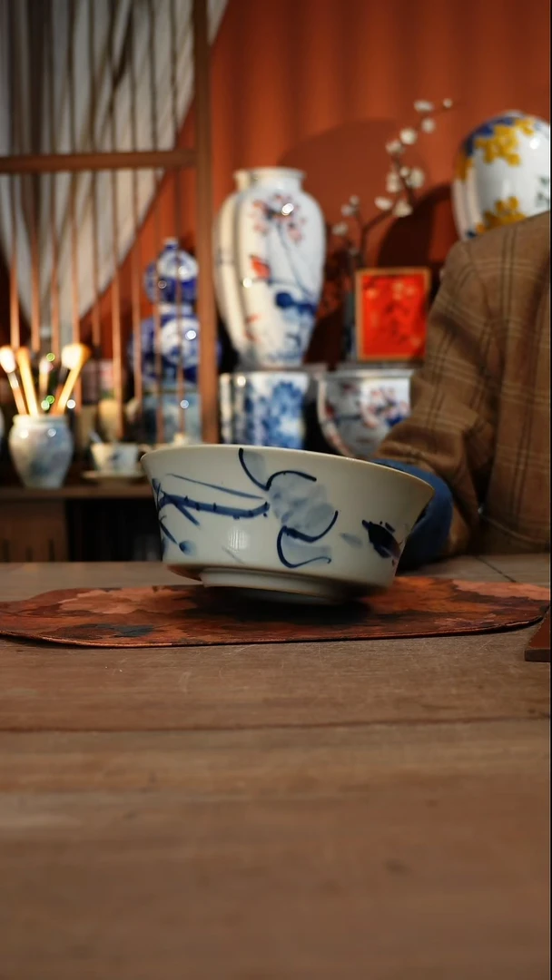 当代高温釉下彩手绘陶瓷餐具