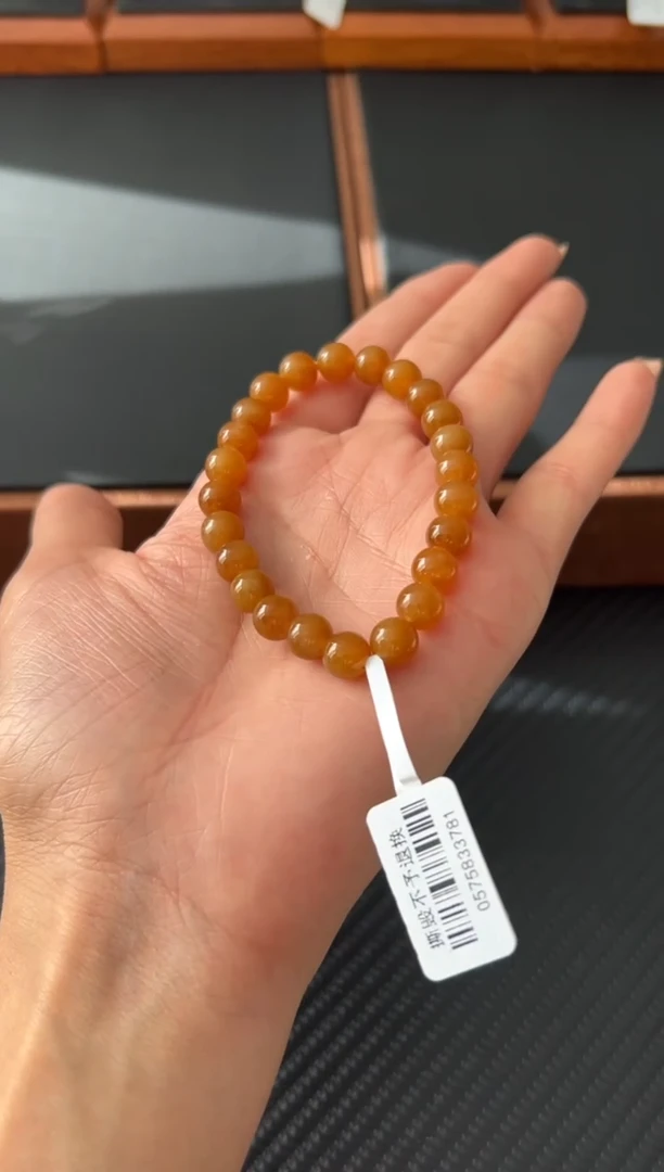 未镶嵌手串和田玉若羌微色差卡8