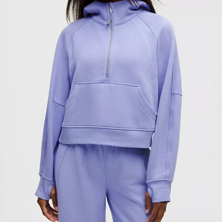 lululemon/露露乐蒙Scuba Oversized Half-Zip 短半拉链连帽衫