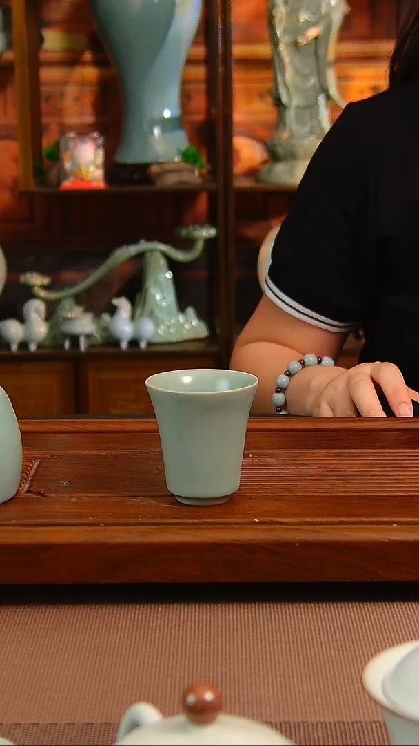 瓷片原矿汝瓷福利单杯，未下
