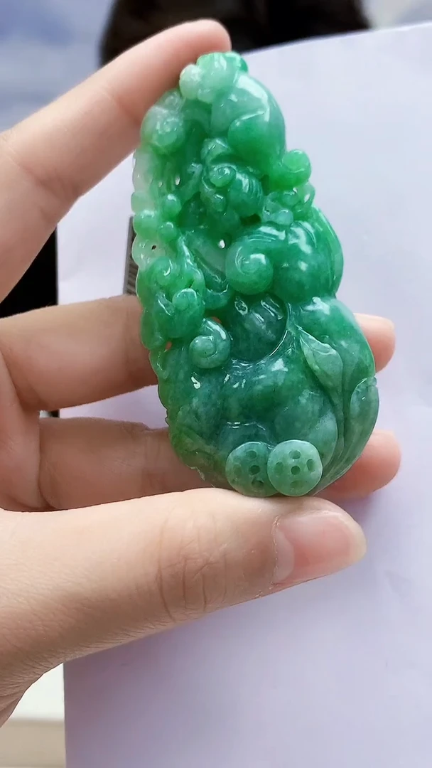 未镶嵌定制翡翠5145lr-毛货挂件48