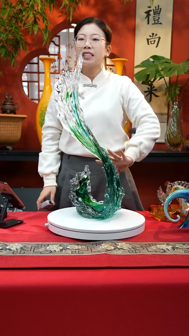 手工艺品琉璃薄荷绿风生水起