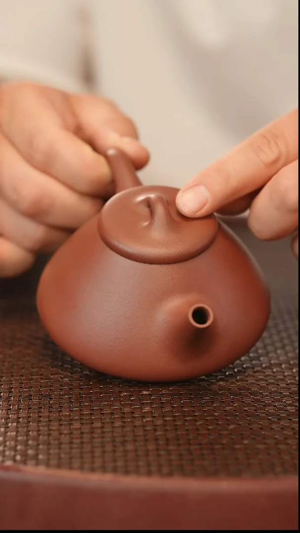 茶壶紫砂紫泥 子冶石瓢 200cc