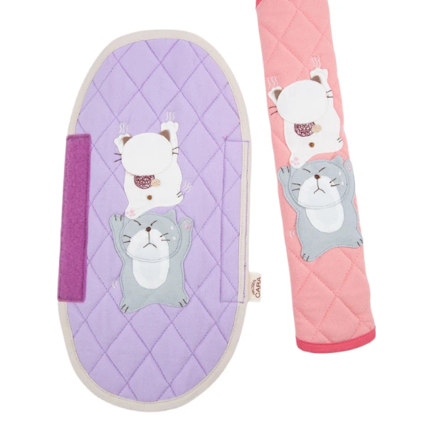 HIKOSEN CARA猫咪汽车安全带装饰护肩可爱日本ins风女夹棉肩带套