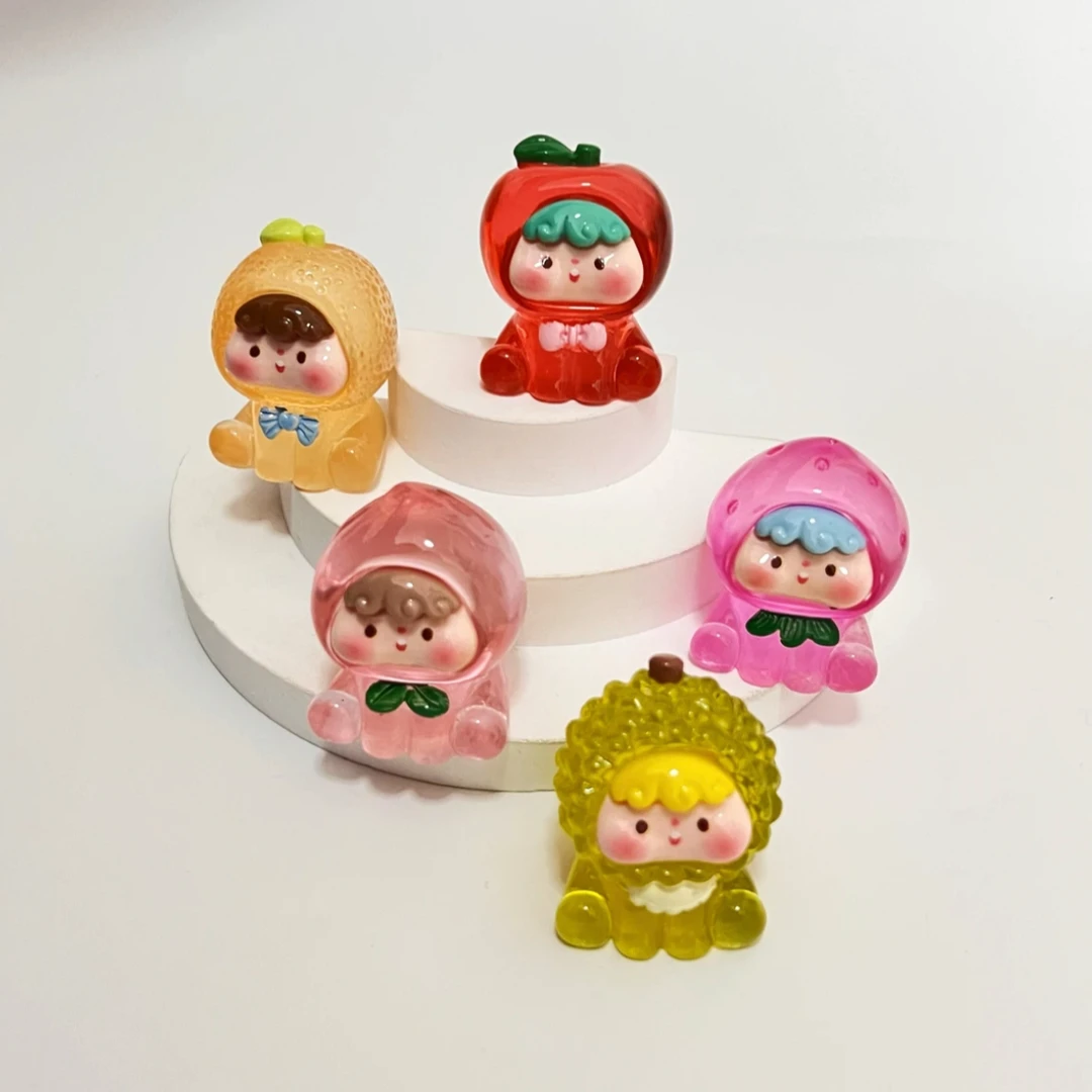 [直播拆]高透水果崽崽diy可爱家居摆件手工树脂