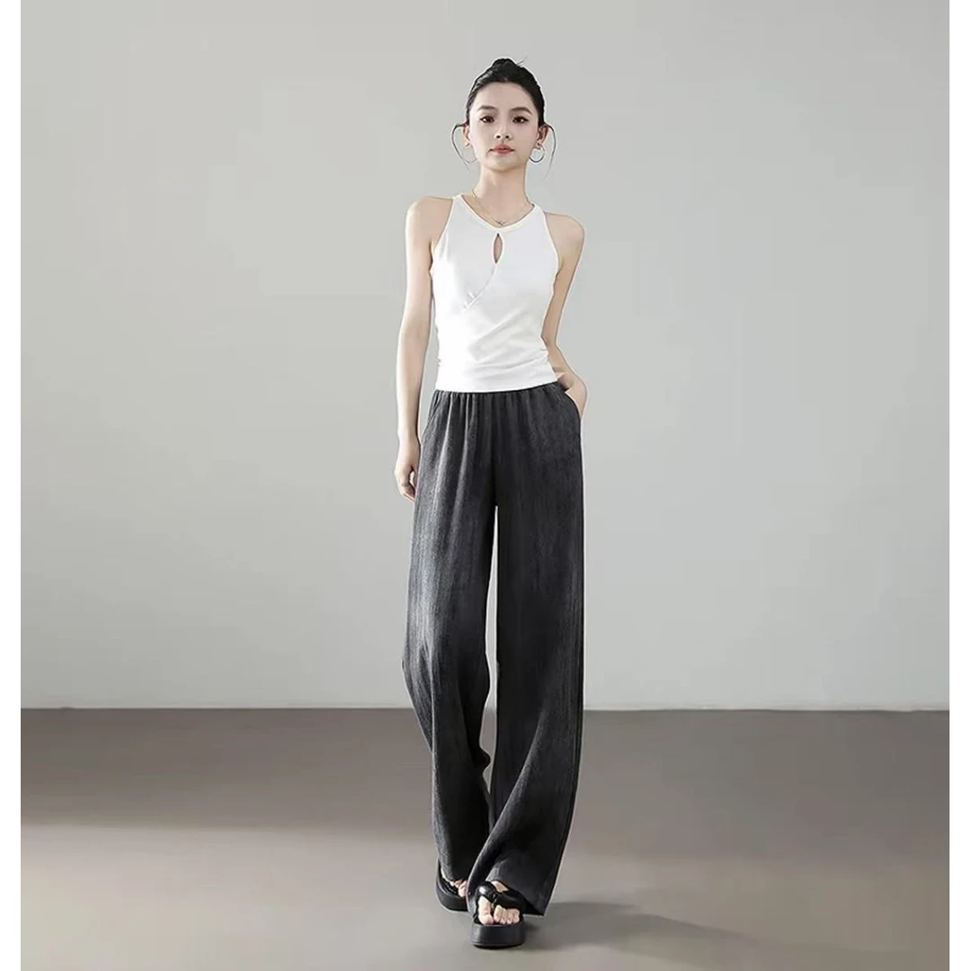 夏季新款亚麻气质百搭女式休闲裤25DAK0916