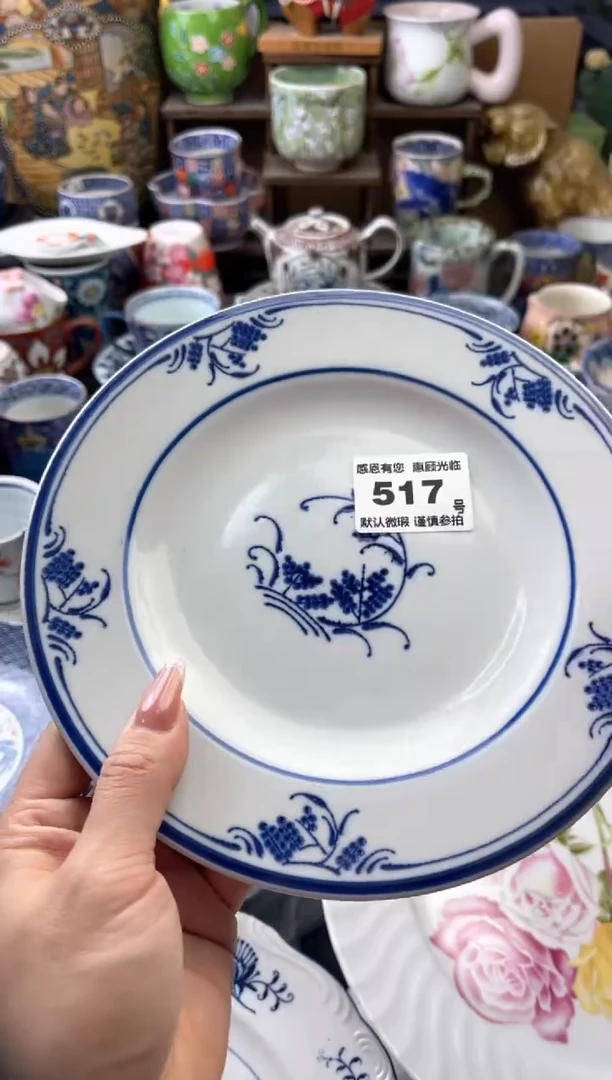 瓷片L*517号六六工艺品瓷器