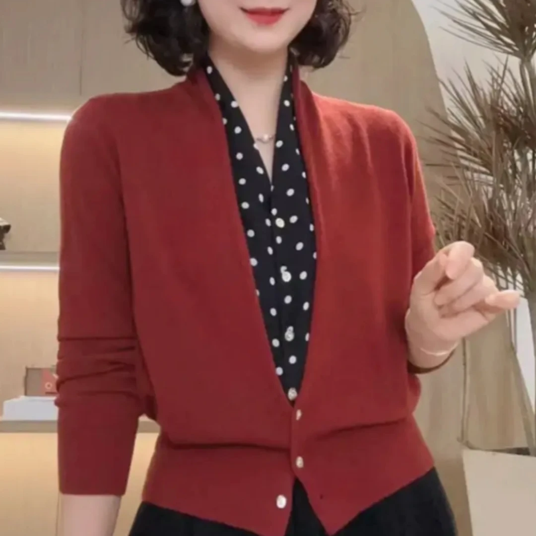 2025秋季新款宽松假两件时尚高档洋气设计感拼接衬衣显瘦妈妈小衫