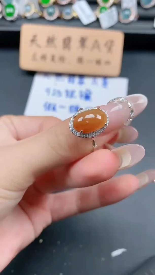 银S925镶嵌戒指翡翠111