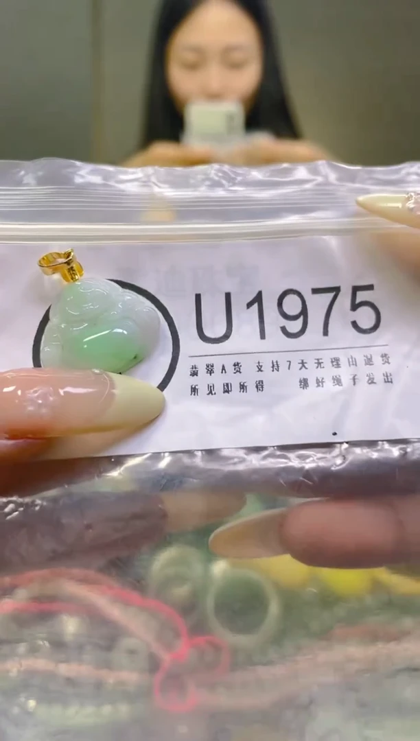 翡翠未镶嵌颈饰/U/翡翠A货一图一物