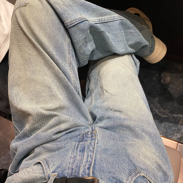 {裤子}夏季新款女装国风高端舒适穿搭新中式牛仔阔腿宽松长裤