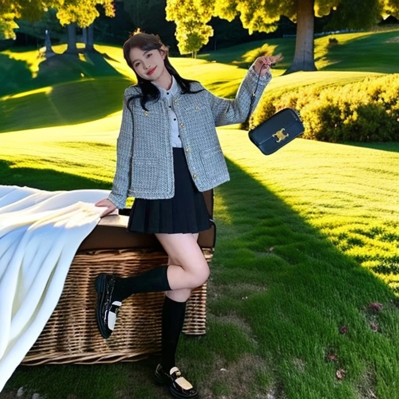 常规女短外套春季女款小香风上衣韩版长袖短款秋季小个子法式
