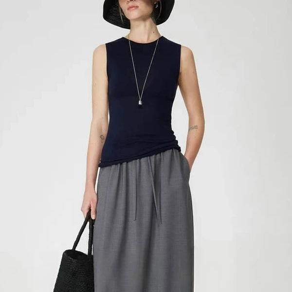 【断码清仓】德国BIELLA120S OTW抗起球可水洗羊毛卷边轻薄透透背心