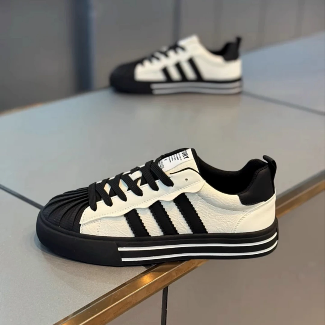 DAFIFY贝壳头板鞋男2025春秋新款舒适软底百搭时尚轻奢爆款休闲鞋