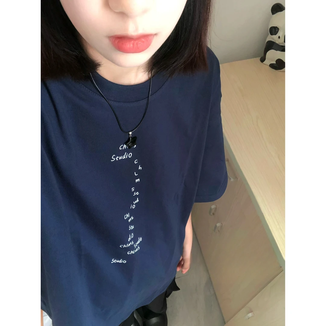 100%纯棉300克重磅美式复古短袖t恤男女夏新款设计小众短袖上衣