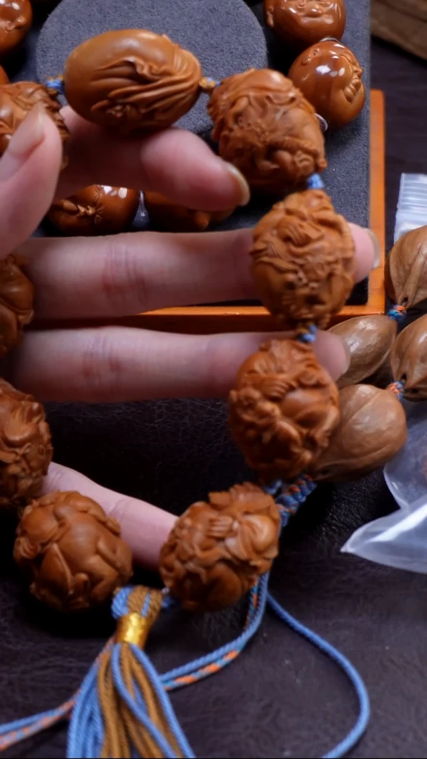 手串/手链橄榄核有点上色瑞兽钟馗