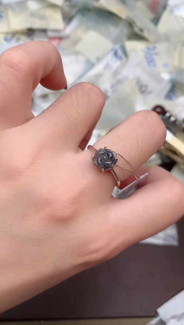 翡翠挂件银S925镶嵌一