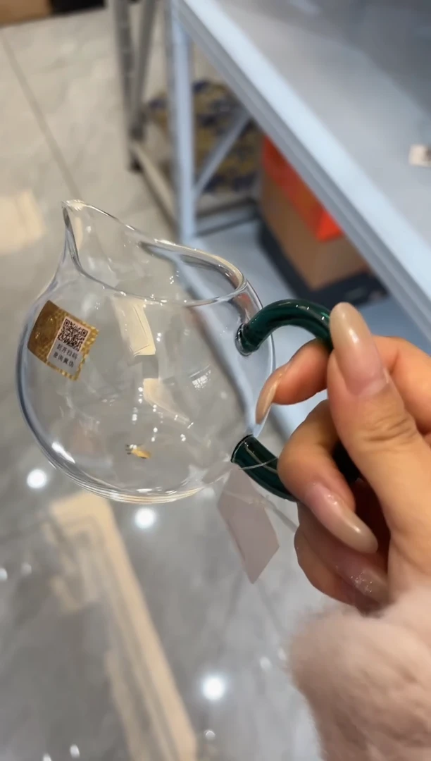 手工艺品玻璃海**波禾器畅然墨绿色