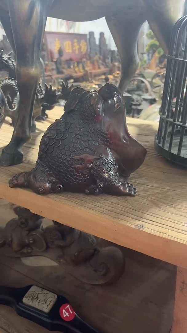 铜金蟾家居饰品桌面摆件