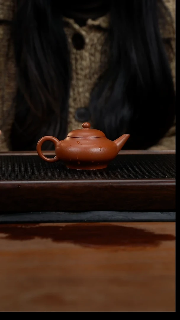 茶壶紫砂求***唱120cc黄龙山原矿朱泥合欢水平46