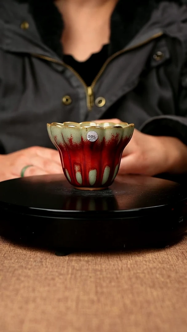 【闪购商品】595#国工一级品原矿钧瓷炉钧釉佛手杯