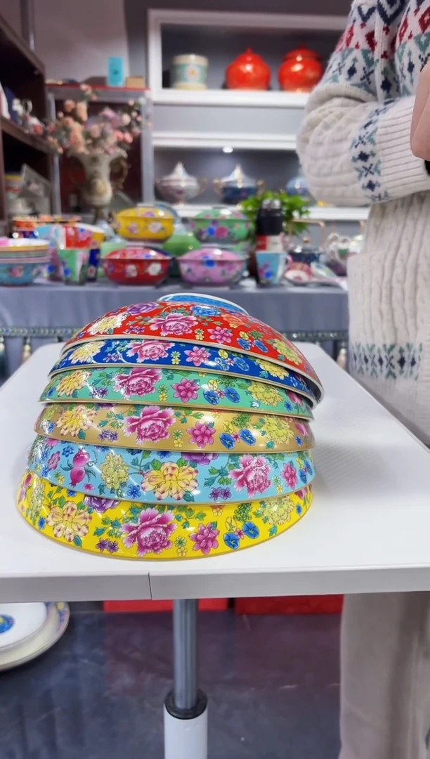 珐琅8.5英寸元宝盘6个专场福利