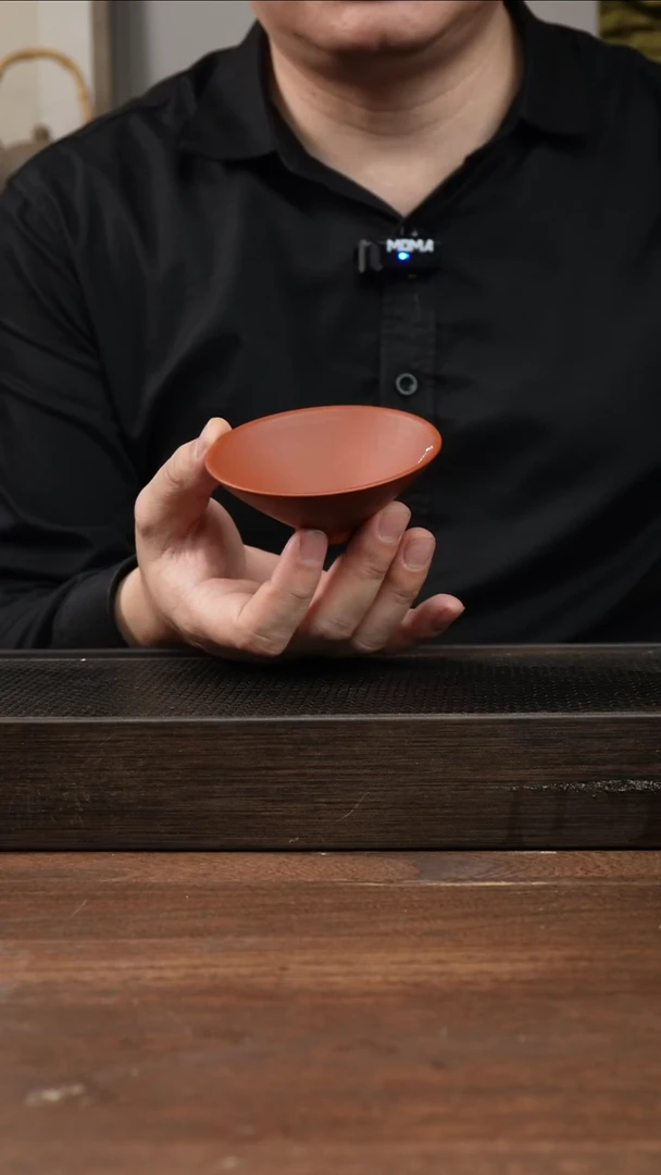 茶杯紫砂朱泥新款斗笠杯  ！