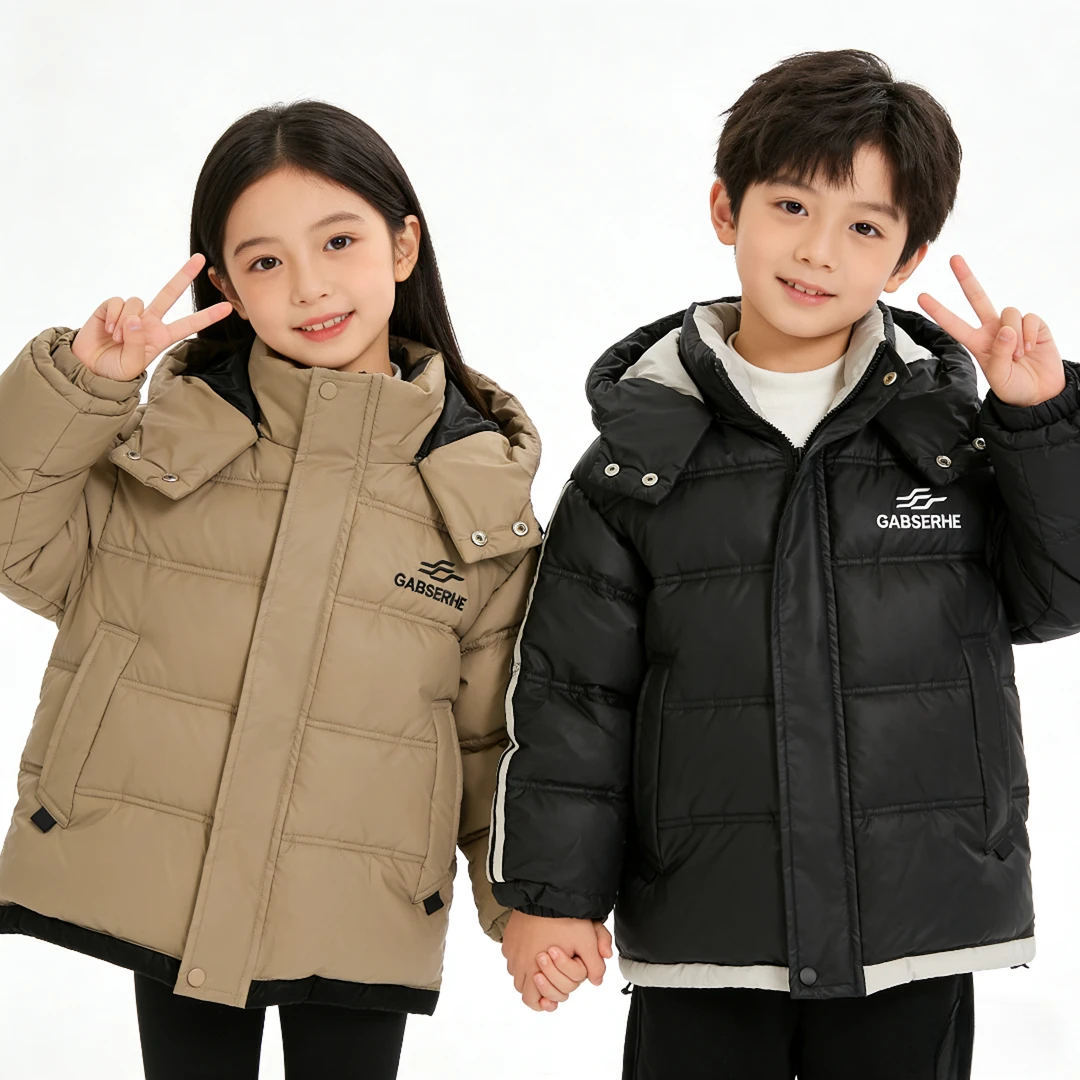 F01465男童冬季加绒加厚棉衣外套2025棉袄中大儿童装男孩女童棉服